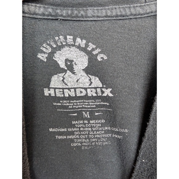 Jimi Hendrix - American Flag Authentic Hendrix T-Shirt (Adult Size Medium) Black - Picture 6 of 7